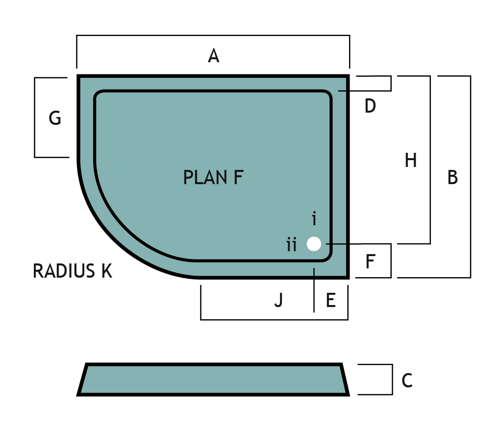 Vantage 40mm Offset Quad Tray Lh 900 X 760 Eastbrook Bathrooms And